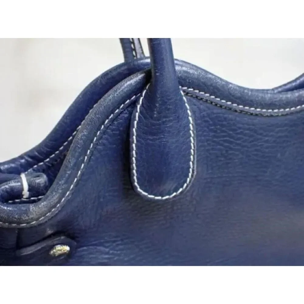 Salvatore Ferragamo Blue Leather Handbag